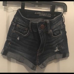High Waisted Stretchy Denim Shorts